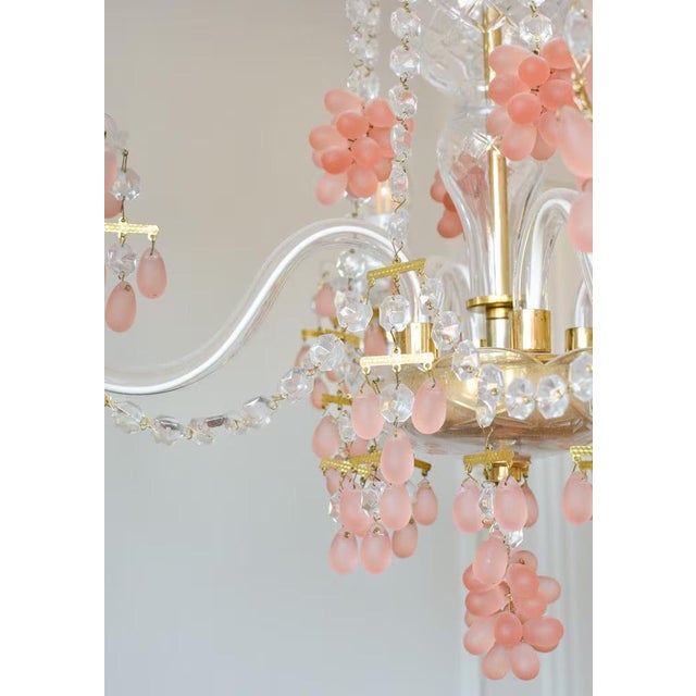 Bohemian Crystal Grape Chandelier by Václav Hanus, Former Czechoslovakia, 1970s For Sale - Image 4 of 8