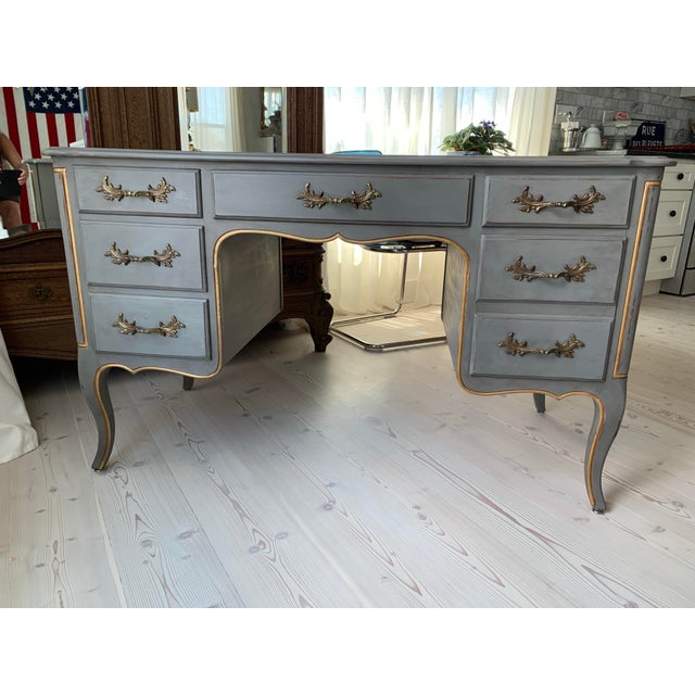 Vintage French Style Writing Desk or Vanity For Sale - Image 10 of 12