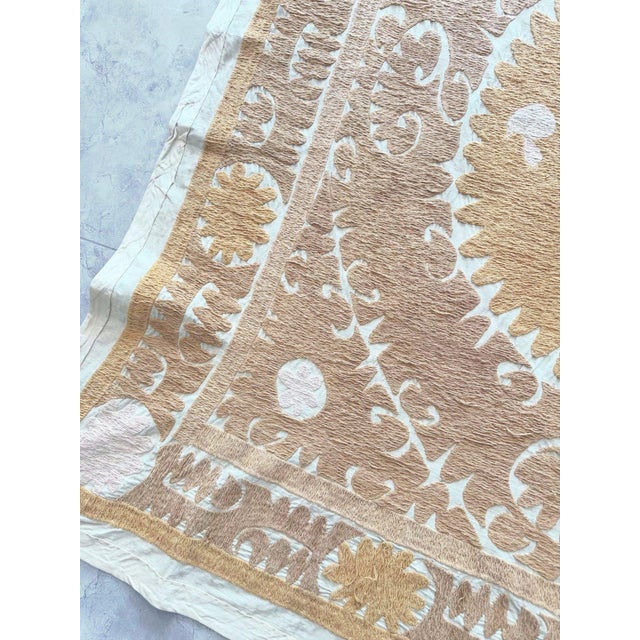 1970s Uzbek Suzani Textile Wall Art For Sale - Image 4 of 8