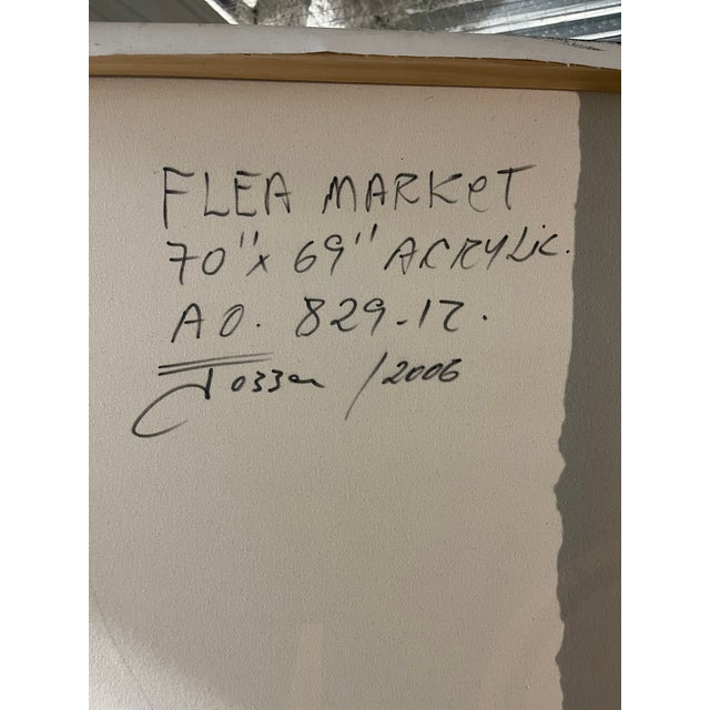 2000 - 2009 Original Jozza Acrylic on Canvas - “Fish Market” For Sale - Image 5 of 7