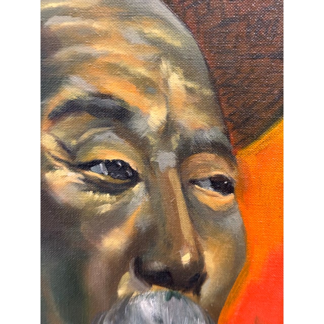 Orange J. Lamm Portrait Oil Painting, Framed For Sale - Image 8 of 12