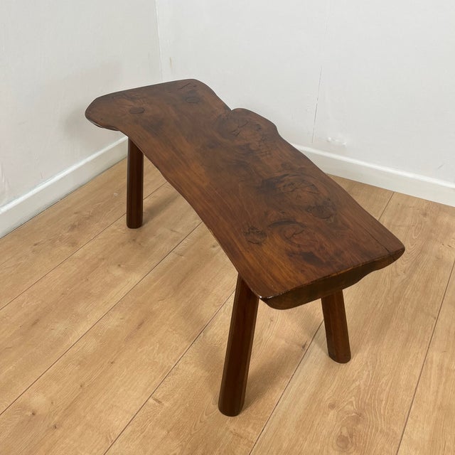 Wabi Sabi Rustic Bench in Elm, 1950s For Sale - Image 6 of 13