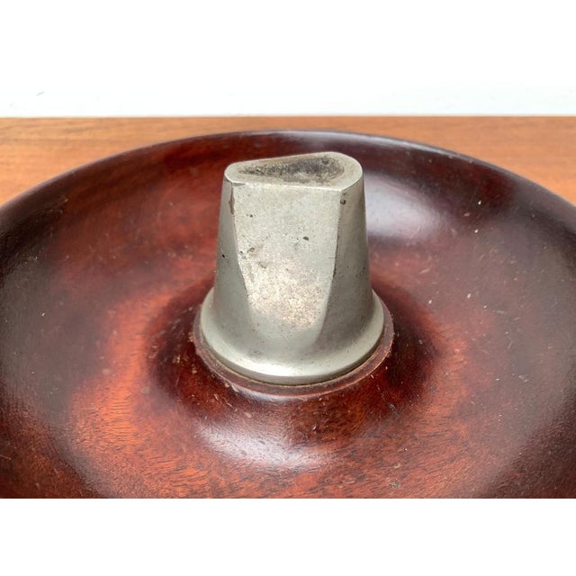 Mid-Century Modern Mid-Century Auböck Style Wooden Bowl with Nutcracker Anvil, 1960s For Sale - Image 3 of 18