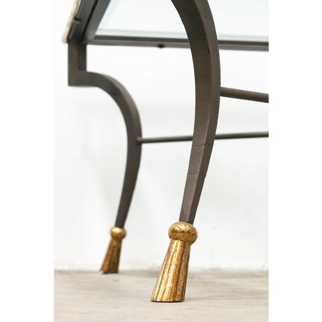 Coffee Table in Wrought Iron and Glass, Italy, 1980s For Sale - Image 4 of 14