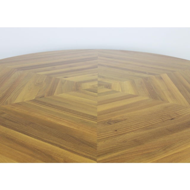 La Rotonda Round Table in Walnut Wood by Mario Bellini for Cassina, 1980s For Sale - Image 11 of 15