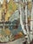Green Mid-Century Modern 'Autumn Reflections' Vintage Original Swedish Expressive Landscape Oil Painting, Framed For Sale - Image 8 of 11