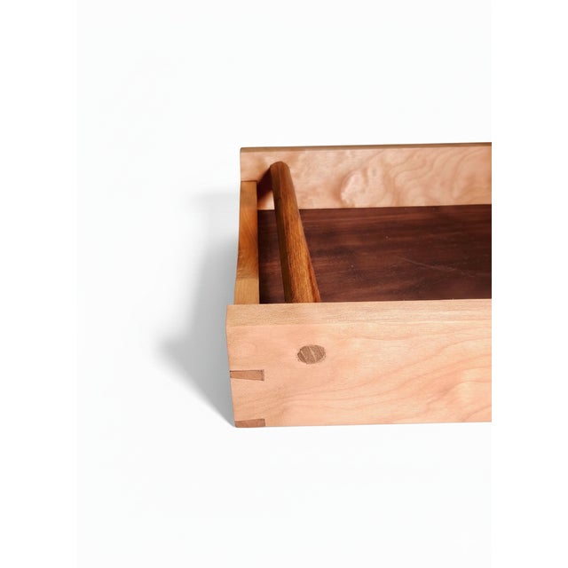 Contemporary Mocha Handmade Tray by Giuseppe Deepak Benti For Sale - Image 3 of 5