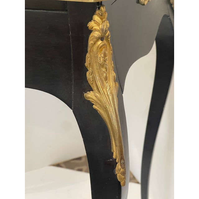 French Napoleon III Ebonized Mechanical Writing Table & Vanity, 19th Century For Sale - Image 11 of 18