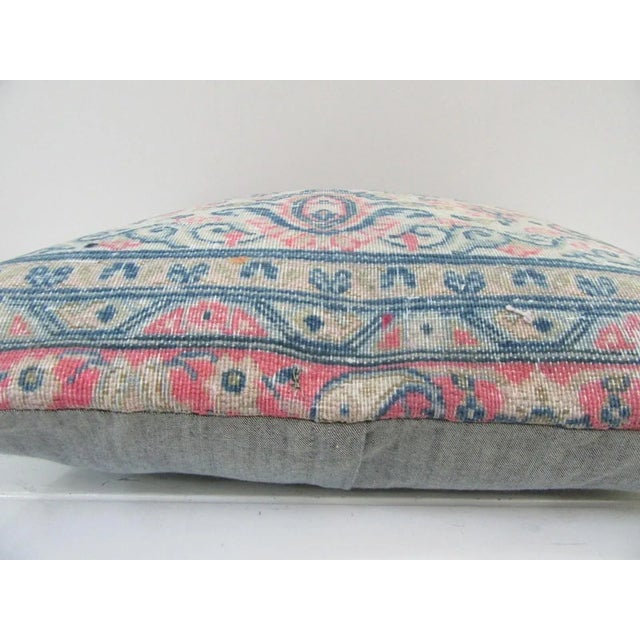 This is a pillow cover made from a vintage kilim rug. The piece was properly washed and ready to use. Pillow inserts not...