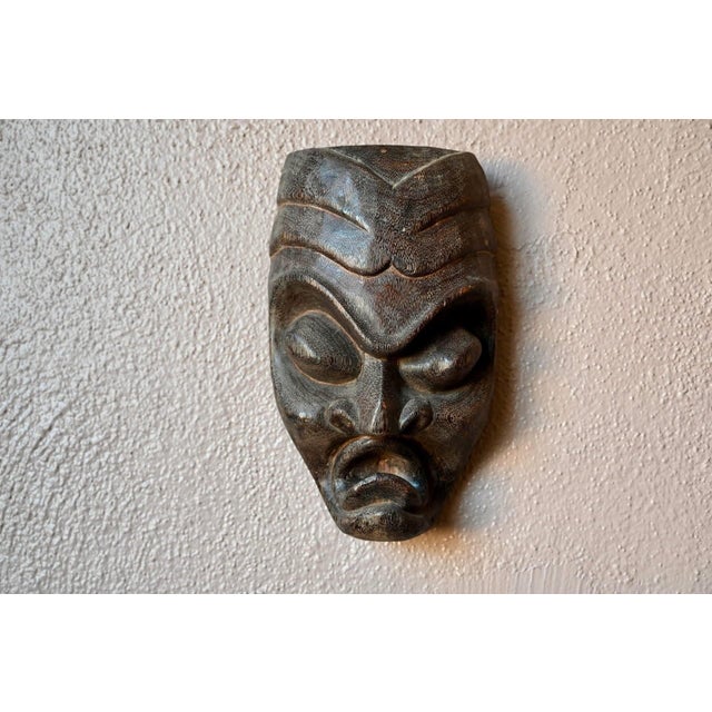 Wood Primitive African Mask in Wood, 1960s For Sale - Image 7 of 7