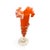 Vintage Murano Orange Art Glass Ruffled Vase W/ Applied Rigaree For Sale In Dallas - Image 6 of 7