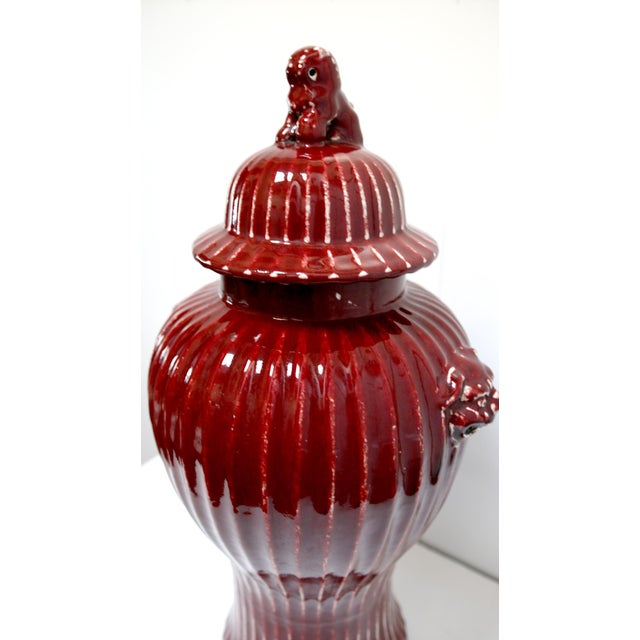 1900s Copper Red Chinese Ginger Jar with Foo Dogs For Sale - Image 12 of 12