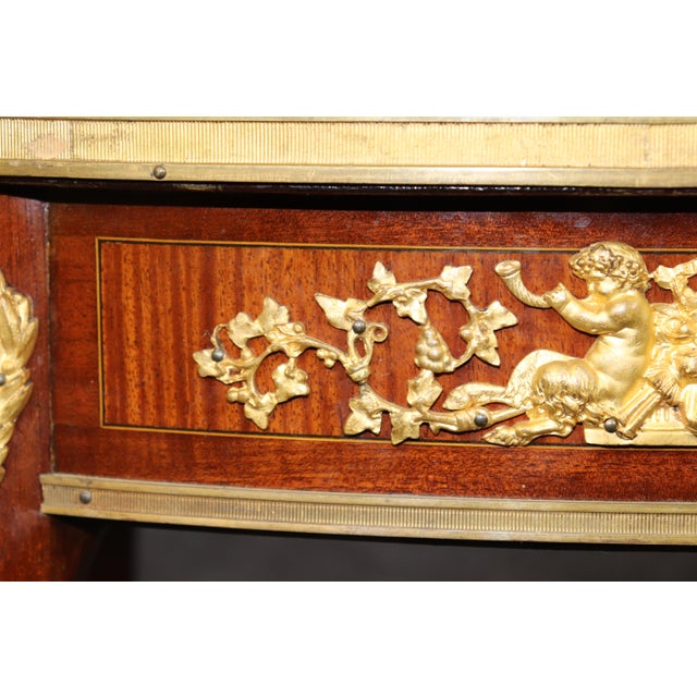 19th C Louis XV Style Bronze Ormolu Mounted End Table Chinoiserie Coromandel Top For Sale - Image 13 of 14