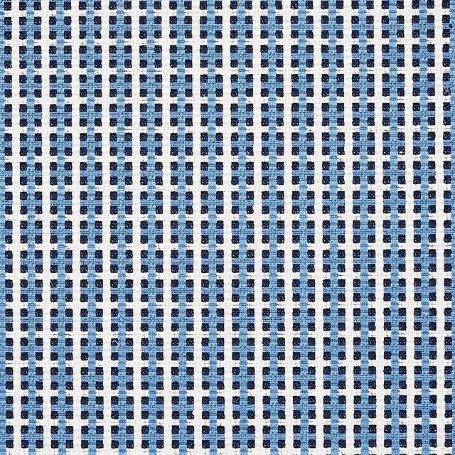 Sample - Schumacher Crosstown Fabric in Tile Blue For Sale