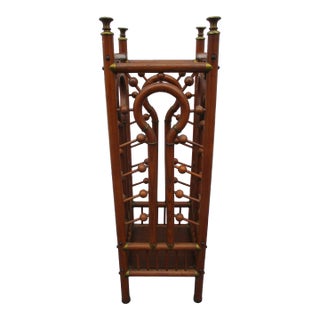 Bentwood and Brass Stick and Ball Umbrella Stand For Sale