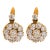 19th Century Pair of Victorian 2.90 Carat Diamond 14k Yellow Gold Cluster Earrings For Sale