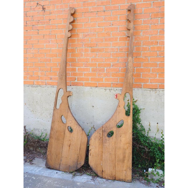 Beige Pair of Large Carved Oak Boiserie Elements From Normandy, France, Circa 1880 For Sale - Image 8 of 13