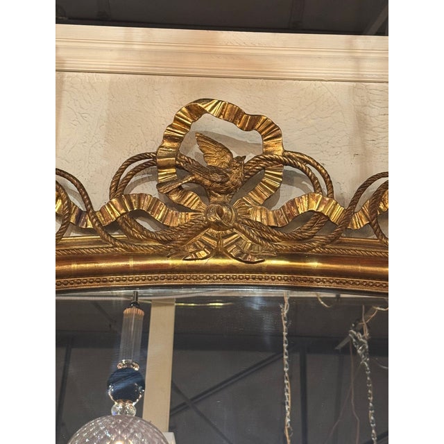 French 19th C. French Louis XV Giltwood Mirror For Sale - Image 3 of 8