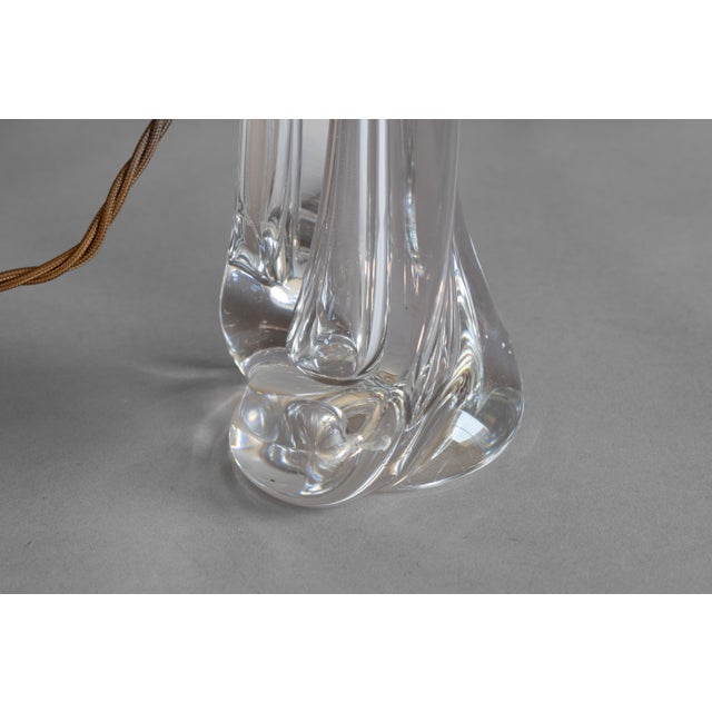 Mid-Century Clear Glass Table Lamp, 1960s For Sale - Image 8 of 9
