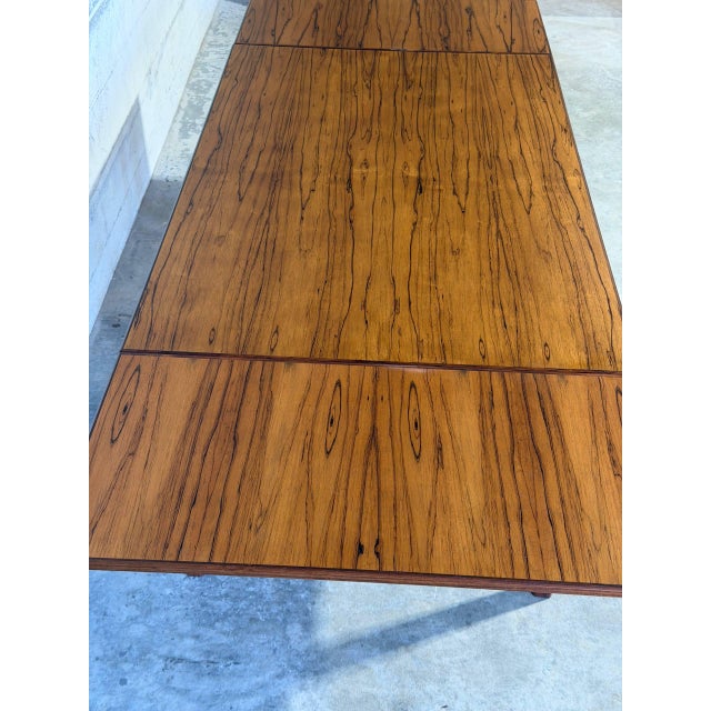 Rosewood Dining Table With Expandable Pull Out Draw Leaves Sejling Skabe Denmark 1960s For Sale - Image 4 of 12