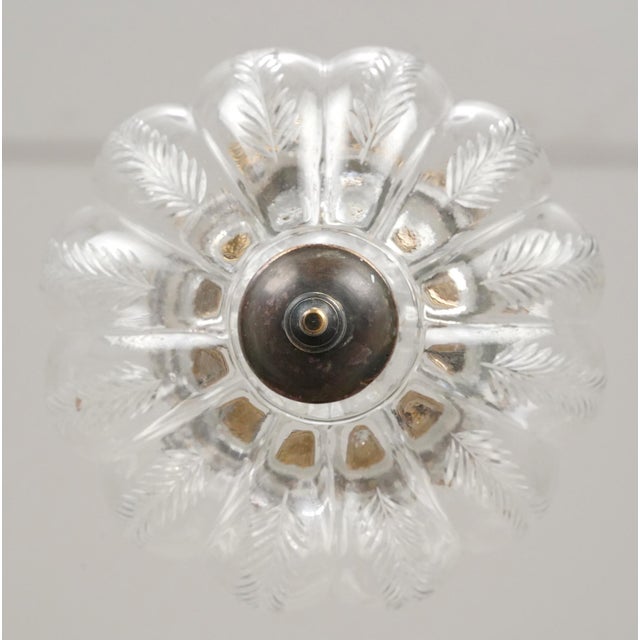 Transparent Antique 8 In. Clear Crystal Onion Bell Jar Pendant Light For Sale - Image 8 of 13