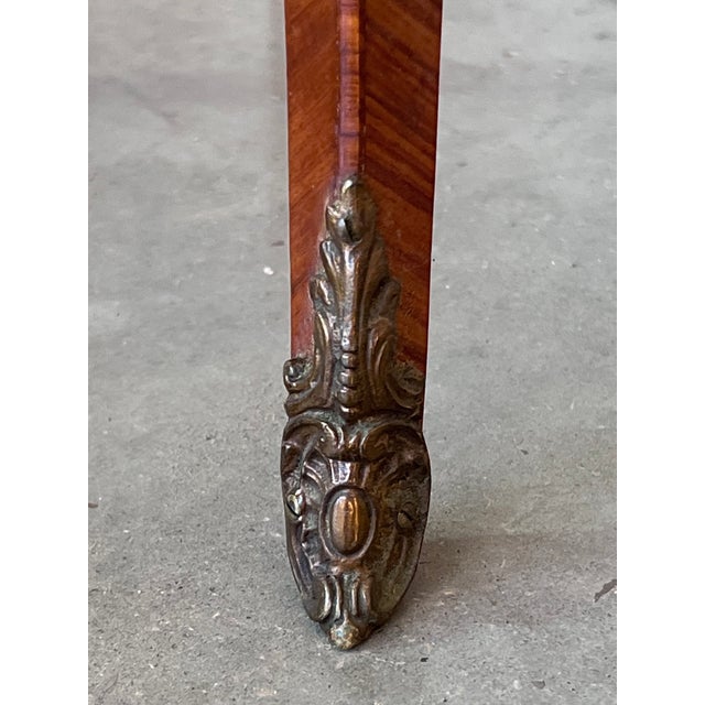 Antique Louis XV French Marquetry With Drawers Nightstands, Set of 2 For Sale - Image 11 of 12