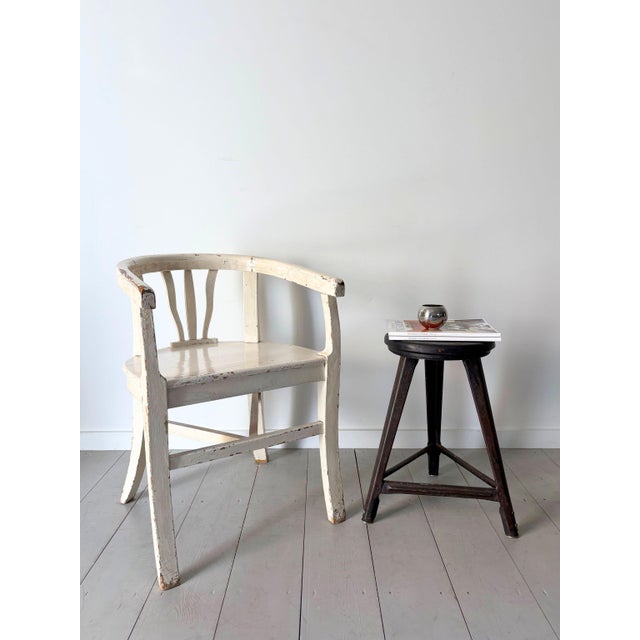 Black Industrial Stool in Iron and Wood, 1920s For Sale - Image 8 of 8