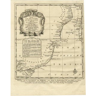 Antique Map of the East Coast of Africa, 1747 For Sale