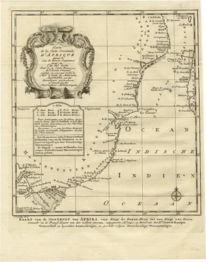 Antique Map of the East Coast of Africa, 1747