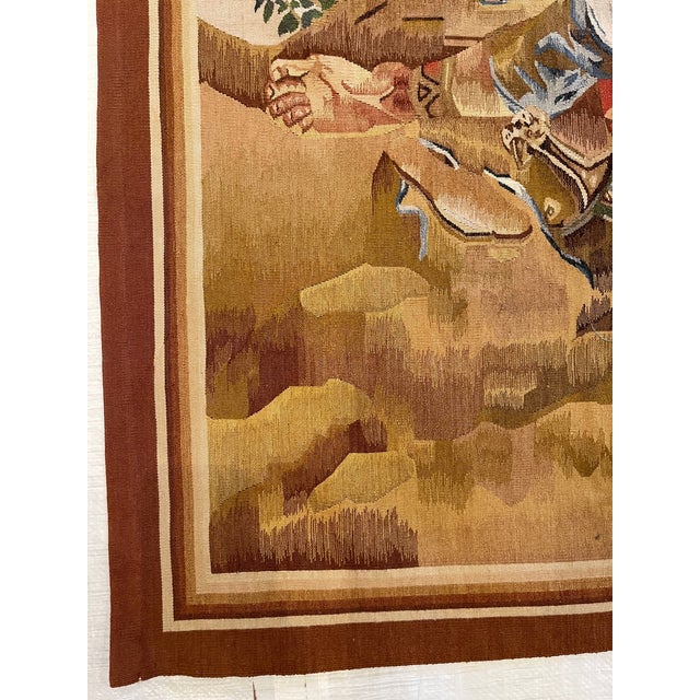Traditional Late 20th Century Wool Figural Battle Scene Tapestry - 8.0 X 3.6 For Sale - Image 3 of 5