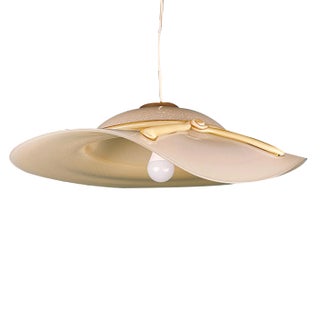 Murano Pendant Lamp in Shape of Wide Brim Hat, Italy, 1970s For Sale