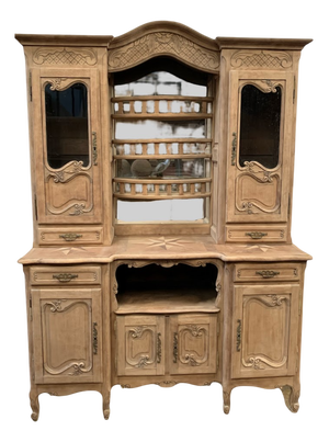 Louis XV Style 2-Body Buffet in Oak, 20th Century