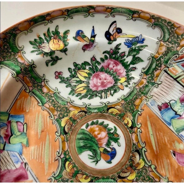 Offered is a stunning, authentic 19th-century Chinese Rose Medallion export porcelain basin/shallow bowl. This piece dates...