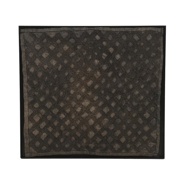 Framed Showo Raphia Wall Hanging, Congo For Sale - Image 4 of 4