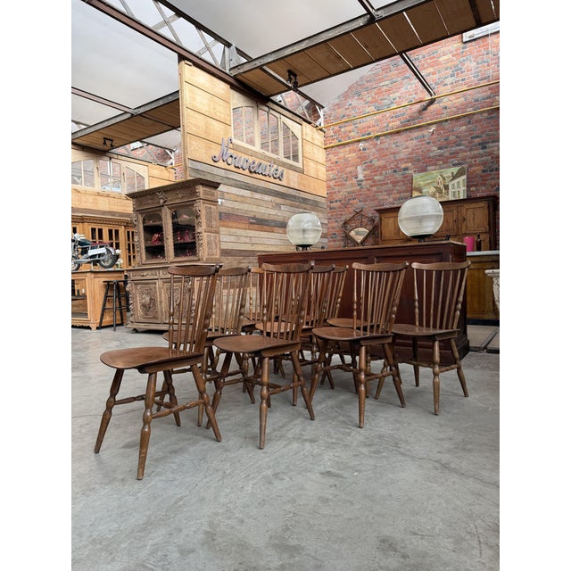 Bistro Chairs in Wood, Set of 10 For Sale - Image 3 of 13
