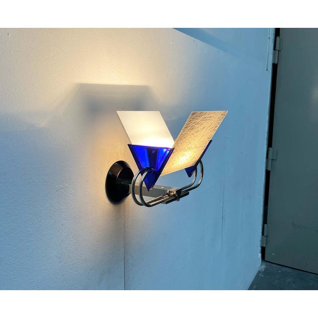 Postmodern Italian Model Murana Sconce by Perry A. King and S. Miranda for Arteluce, 1980s For Sale - Image 17 of 18