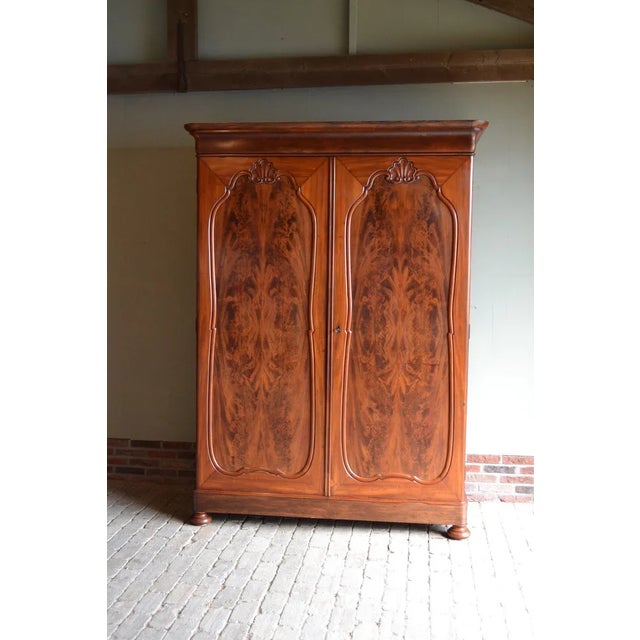 Antique Biedermeier Cabinet in Mahogany For Sale - Image 10 of 10