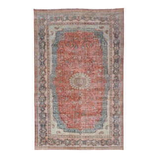 Large Antique Rug With Central Medallion and Regal Design 12'4 X 20'4 For Sale