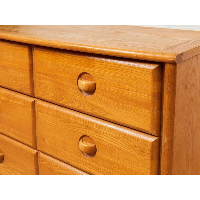 Mid 20th Century Oak Three Drawer Dresser For Sale - Image 9 of 12