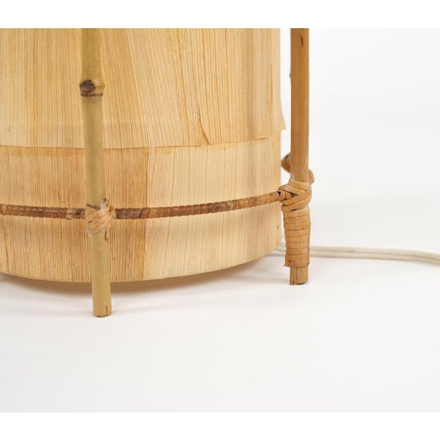 Mid-Century Modern Bamboo and Rattan Table Lamps, 1970s, Set of 2 For Sale - Image 16 of 17