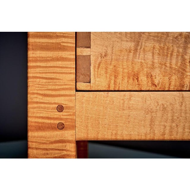 Studio Coffee Table in Curly Maple with Double Access, 1950s For Sale - Image 9 of 17