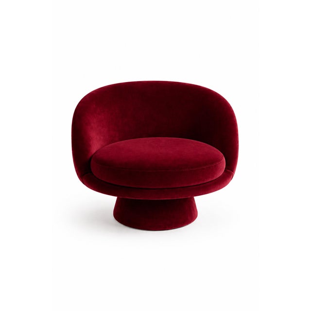 Batik Burgundy Velvet Chair by Alexandre Ligios For Sale - Image 10 of 12