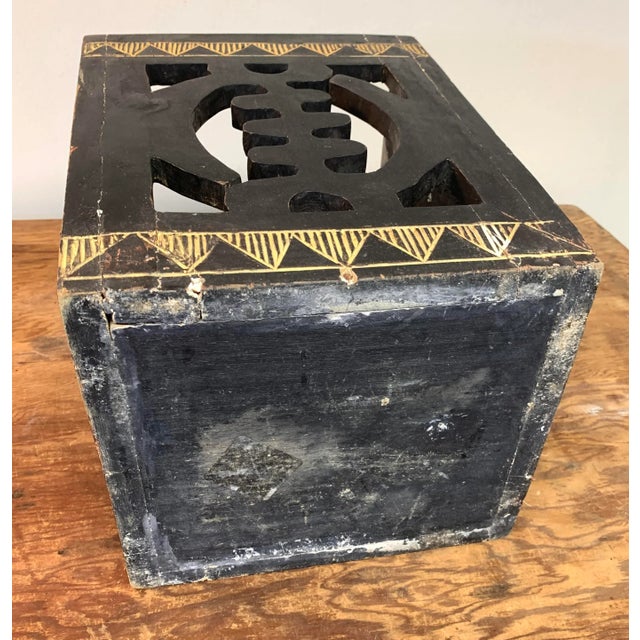 Carved Tribal African Waste Bin or Table Base For Sale In Richmond - Image 6 of 6