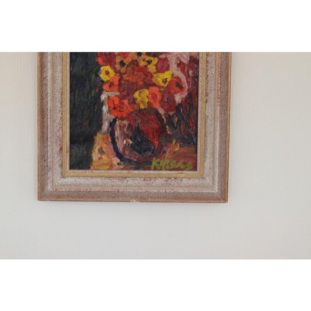 Karl Ragnar Johannesson, Flowers, 1950s, Oil on Canvas, Framed For Sale - Image 6 of 15