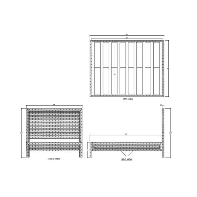 Natural Rattan Queen Size Bed Frame For Sale In Greensboro - Image 6 of 6