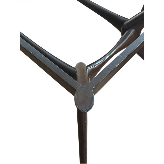 Mid-Century Modern Attribued to Palecek Copenhagen Mid Century Style Mahogany Dining Table - No Glass For Sale - Image 3 of 7