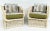 Henry Link Newly Upholstered Painted Coastal Rattan Sofa For Sale - Image 10 of 10