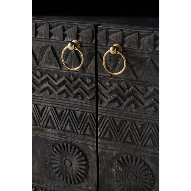 Handcarved Wooden Nightstand For Sale - Image 6 of 8