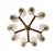 Brown Large Mid-Century Teak and Brass Chandelier by Rupert Nikoll, 1960s For Sale - Image 8 of 9