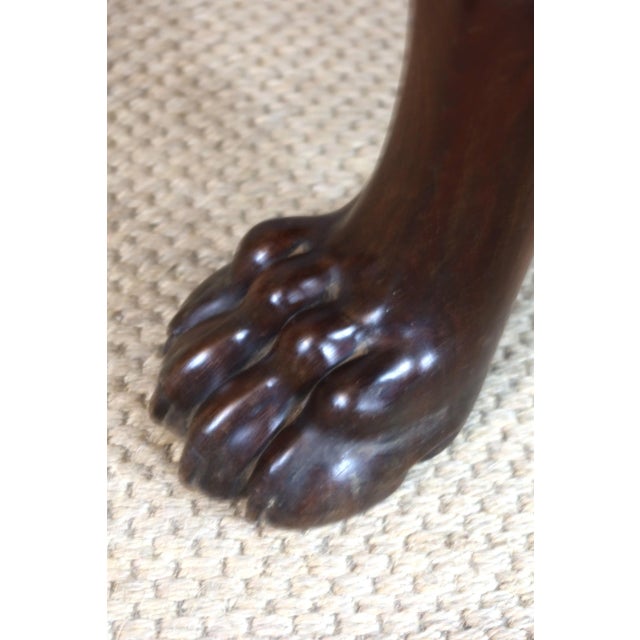 Traditional Empire Mahogany Pedestal Table with Lion Heads For Sale - Image 3 of 15